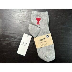 COPY - 3 Pairs Ankle Socks Gray AMI Socks Brand New AMI - ALEXANDRE MATTIUSSI